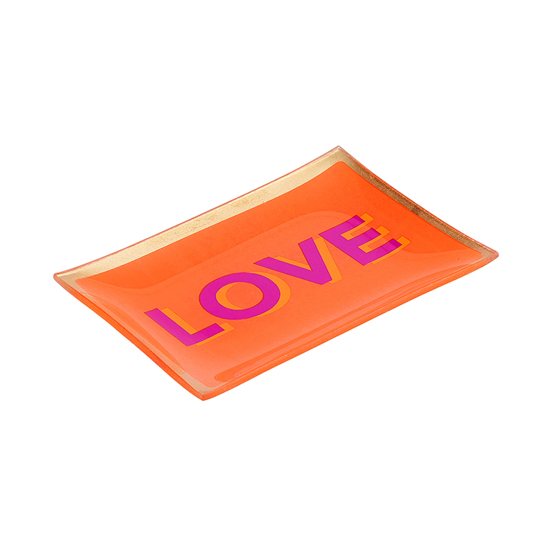 Love Plates Glasteller M - Love, orange Love Plates Glasteller M - Love, orange