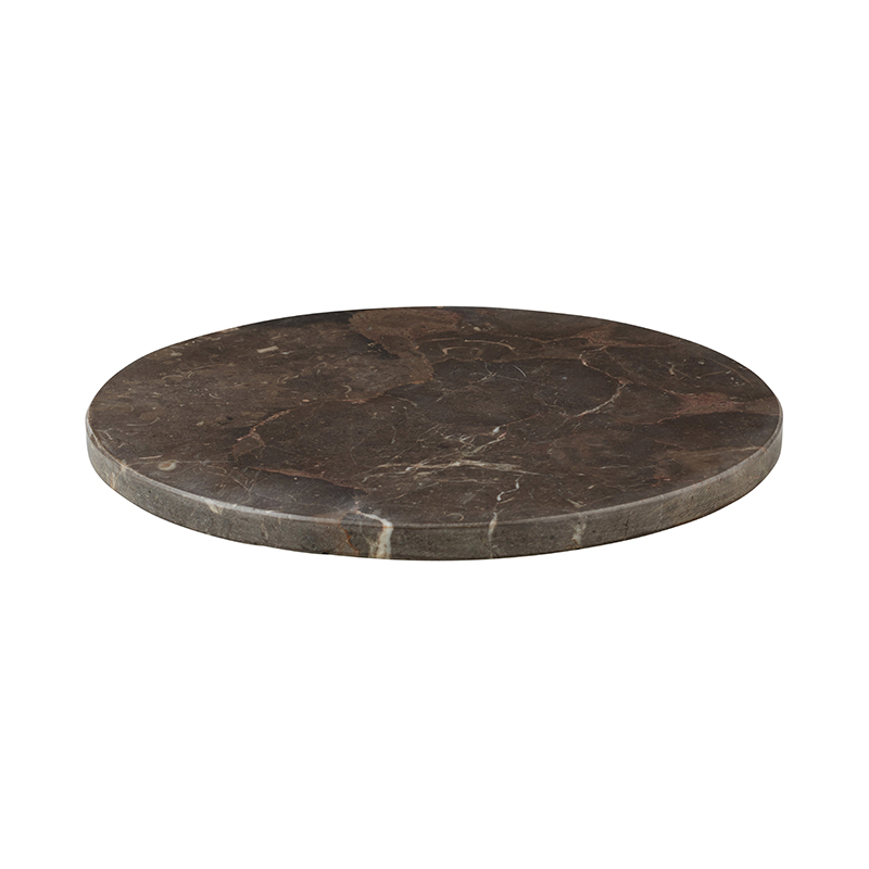 Stone, Marmortablett, rund, schwarz, 30cm