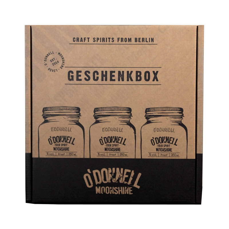 O'Donnell Moonshine Geschenkbox , 3 versch. Moonshine Liköre