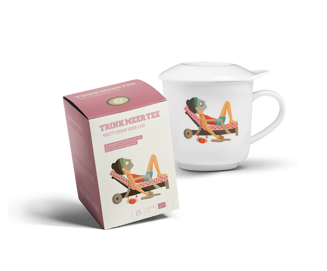 Teebecher "Watt denn hier los" - TRINK MEER TEE