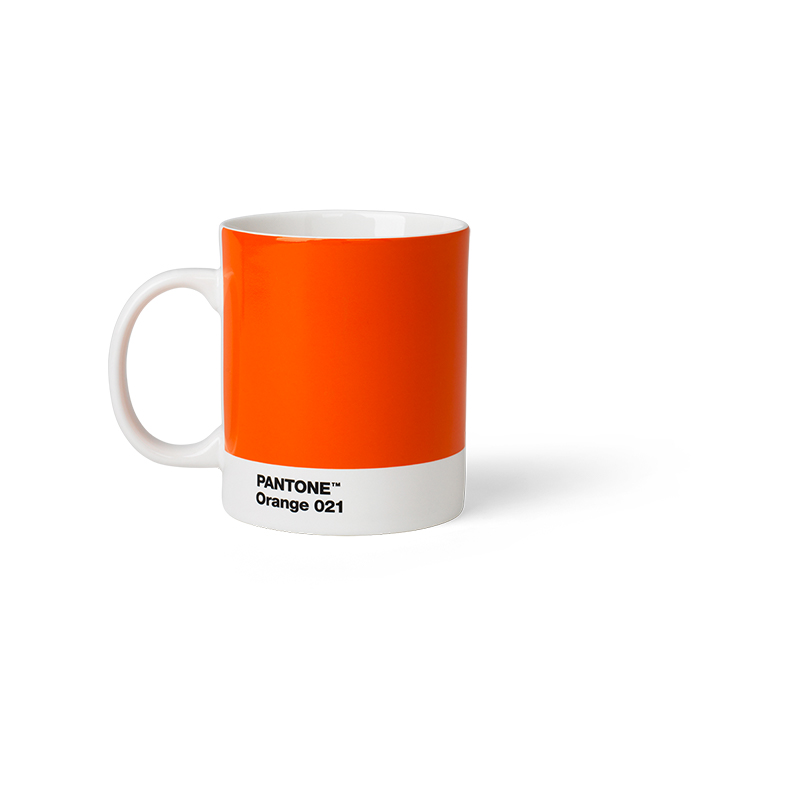 Pantone Porzellan-Becher orange 21