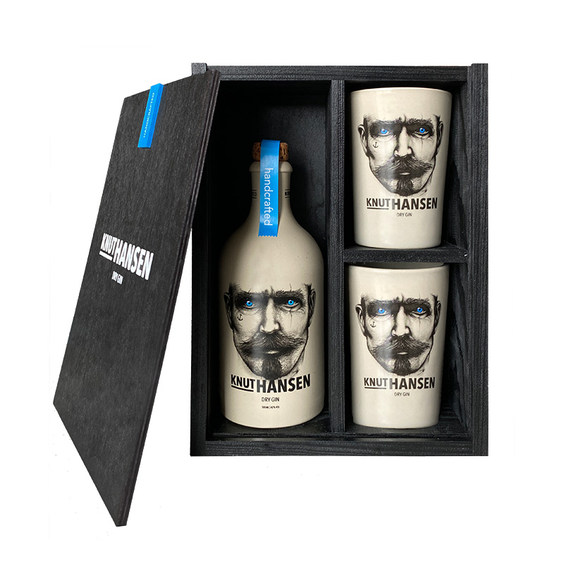 Knut Hansen - DRY GIN 500 ml + 2 Becher in Geschenkbox