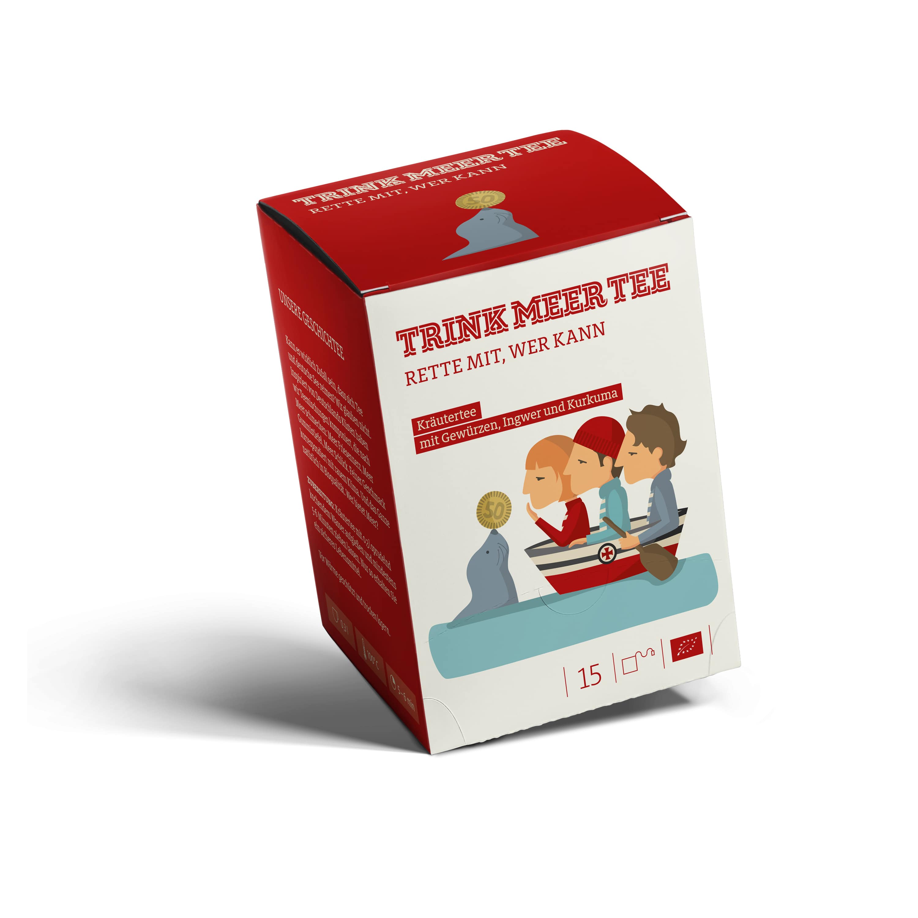 Teebeutel "Rette mit, wer kann" - Kräutertee TRINK MEER TEE