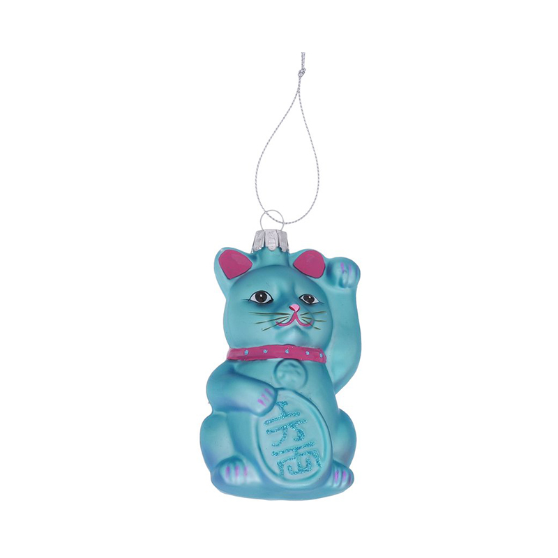 Baumhänger Lucky Cat, hellblau