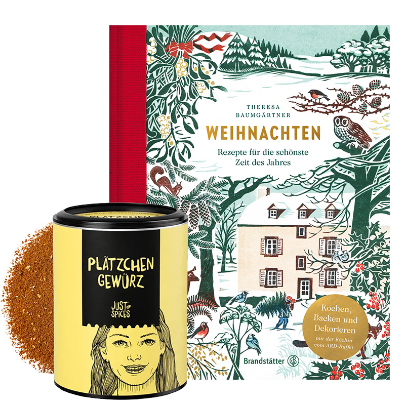 Geschenk-Set Kochbuch "Weihnachten Rezepte" & "Plätzchengewürz"