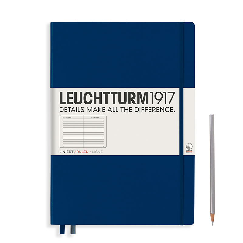 Leuchtturm Notizbuch Master Classic (A4+) Hardcovereinband marineblau, liniert