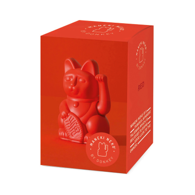 Lucky Cat mini, Winkekatze, rot
