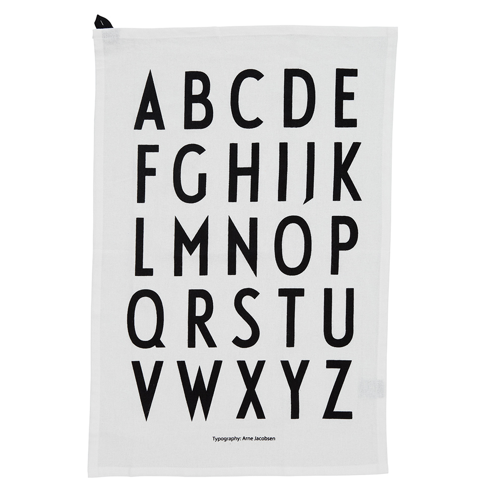 Design Letters Geschirrtuch A-Z weiss