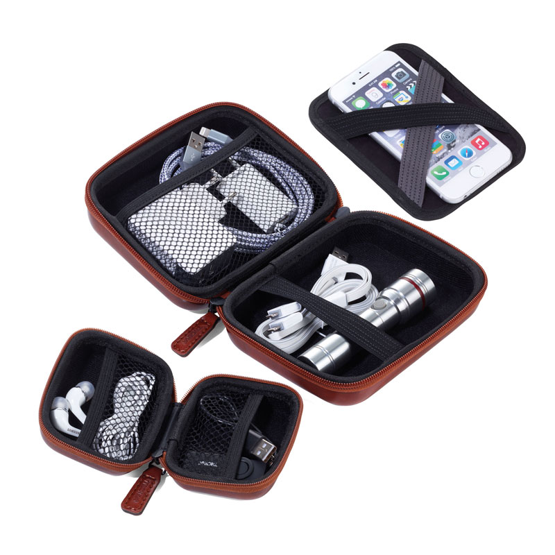 Organizer-Etuis-Set 2-teilig, braun