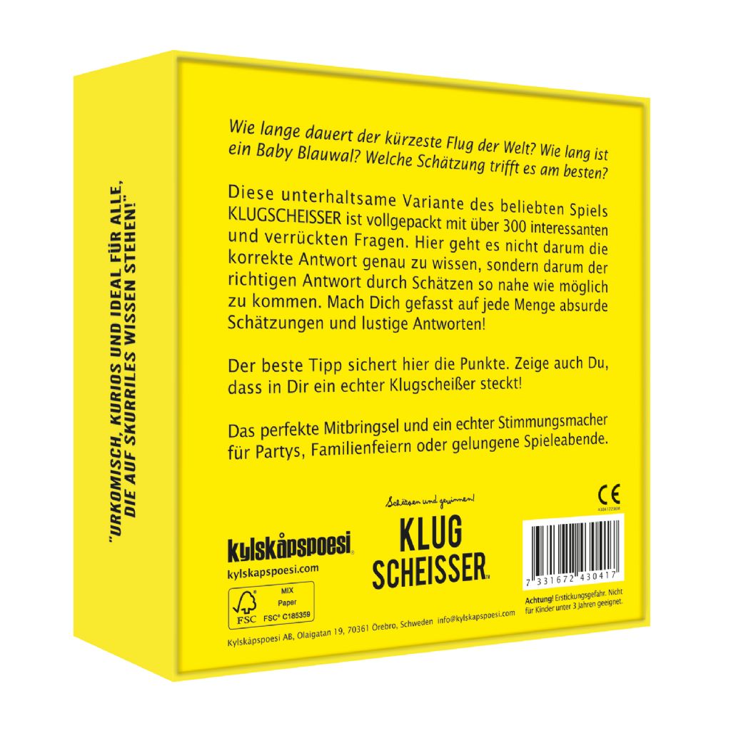 Klugscheisser - Schätzen und gewinnen!