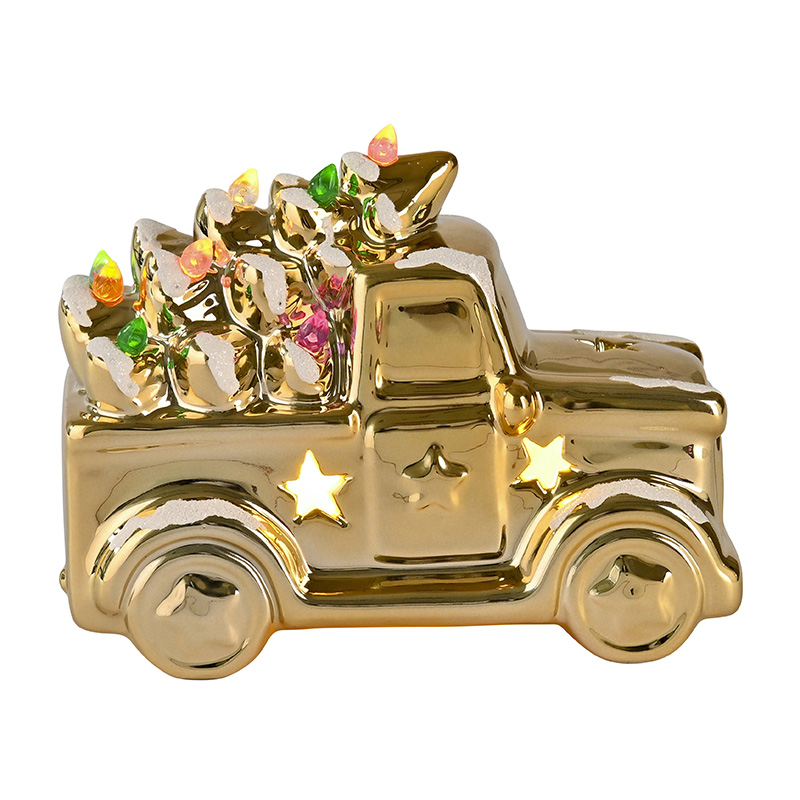 Luce - WeihnachtsTruck mit LED Beleuchtung, gold
