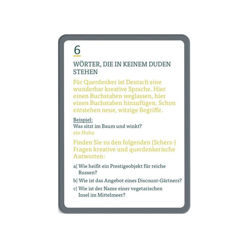 Querdenken - Um die Ecke denken