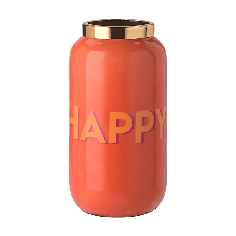 Saigon Vase mit Metallring, XXS - Happy Saigon Vase mit Metallring, XXS - Happy