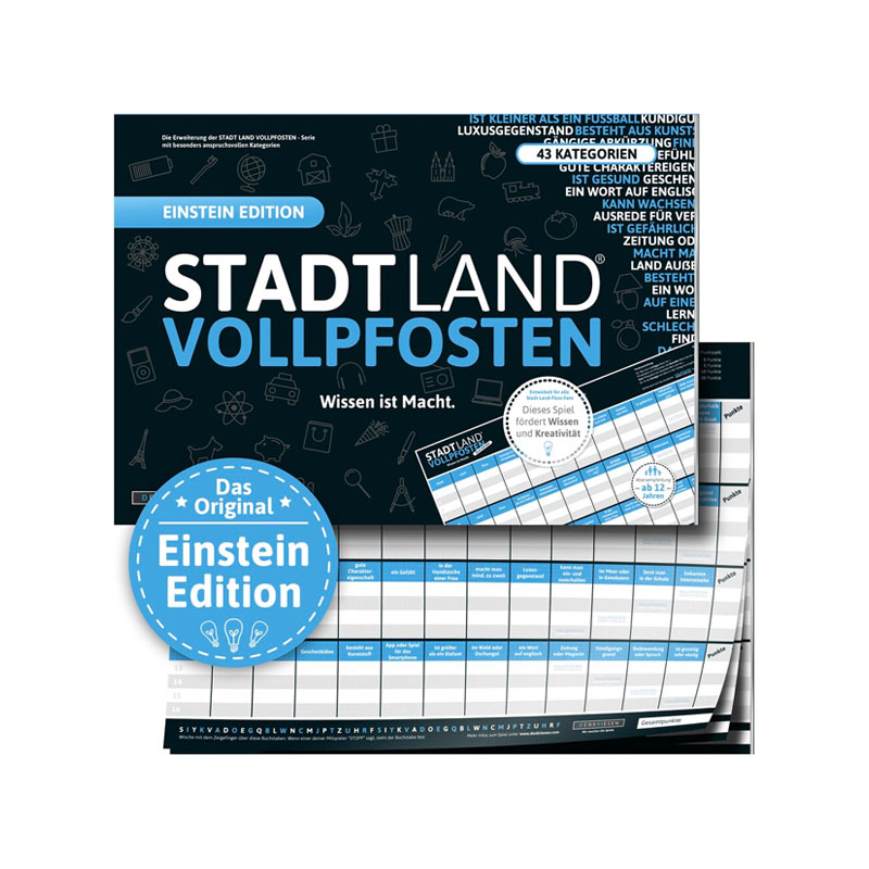 Stadt Land Vollpfosten - Einstein Edition