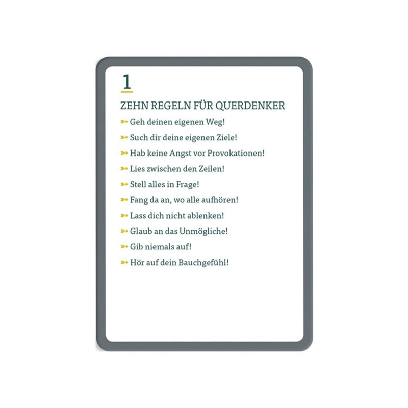 Querdenken - Um die Ecke denken