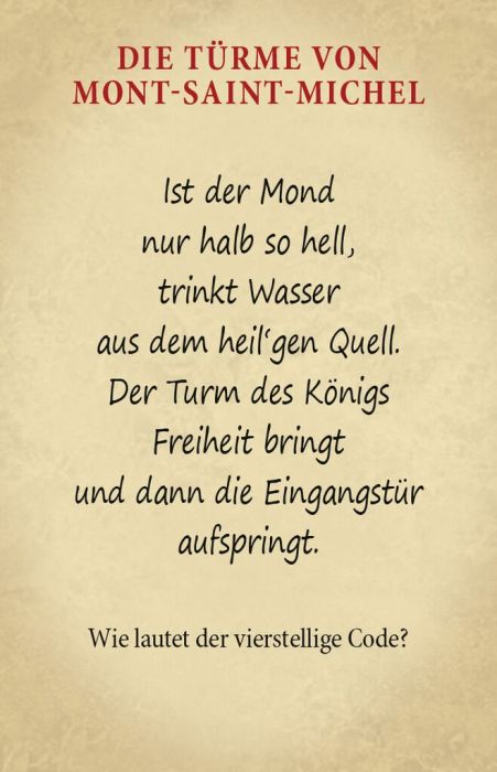 Mysterium im Kloster - Escape Spiel Mysterium im Kloster - Escape Spiel