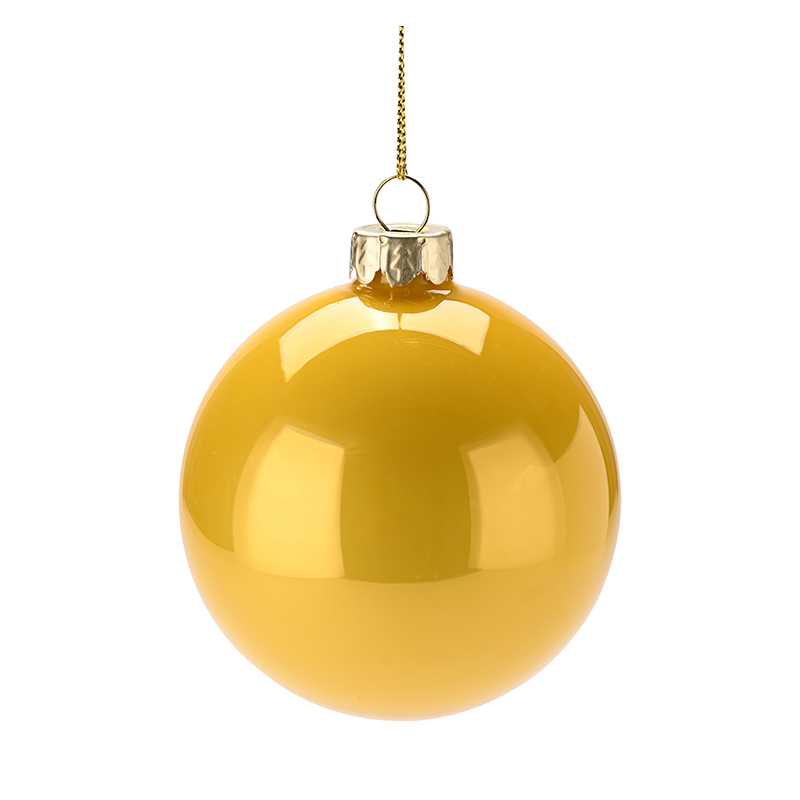 Weihnachtskugel - Opal, 8 cm, gelb