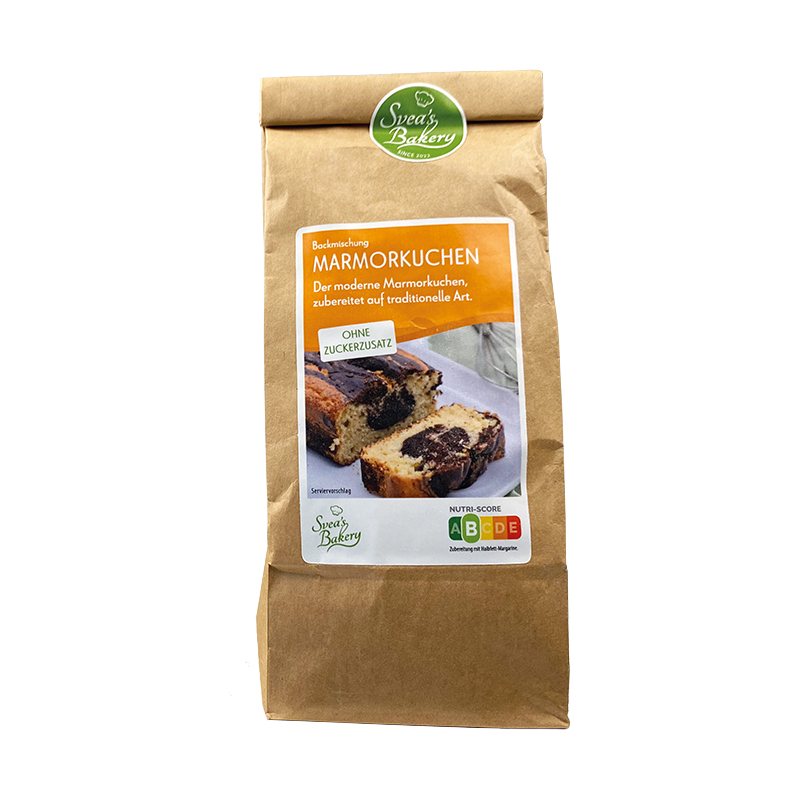 Marmorkuchen-Backmischung ohne Zuckerzusatz