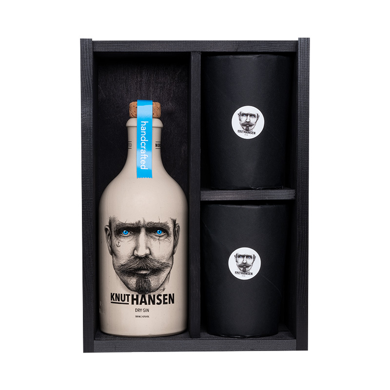 Knut Hansen - DRY GIN 500 ml + 2 Becher in Geschenkbox