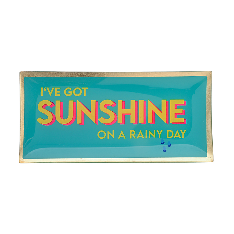 Love Plates Glasteller L - I´ ve got sunshine on a rainy day