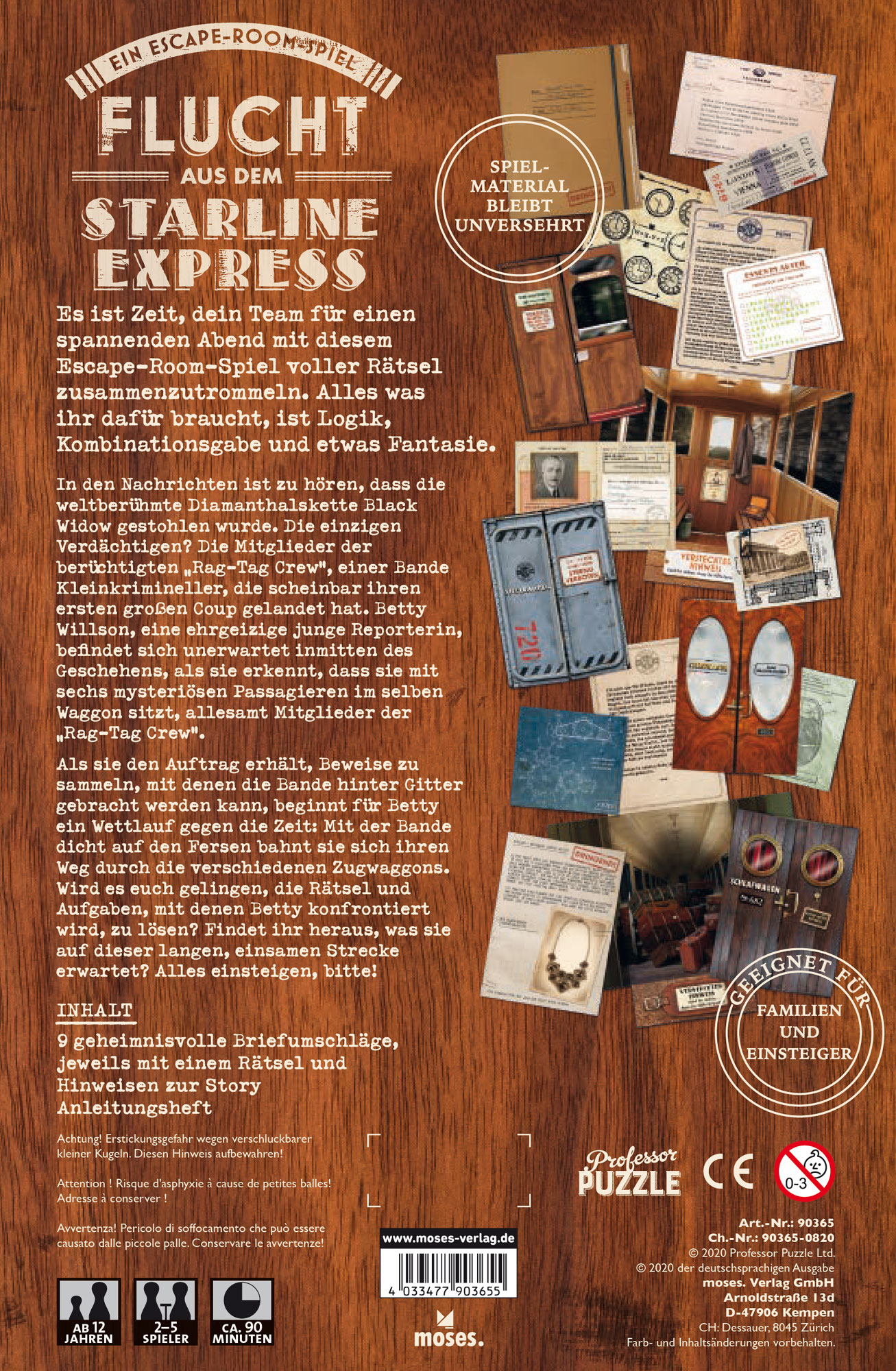 Flucht aus dem Starline Express - Escape Spiel