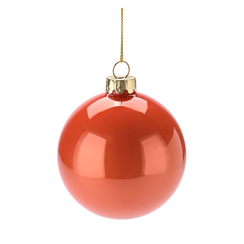 Weihnachtskugel - Opal, 8 cm, orange