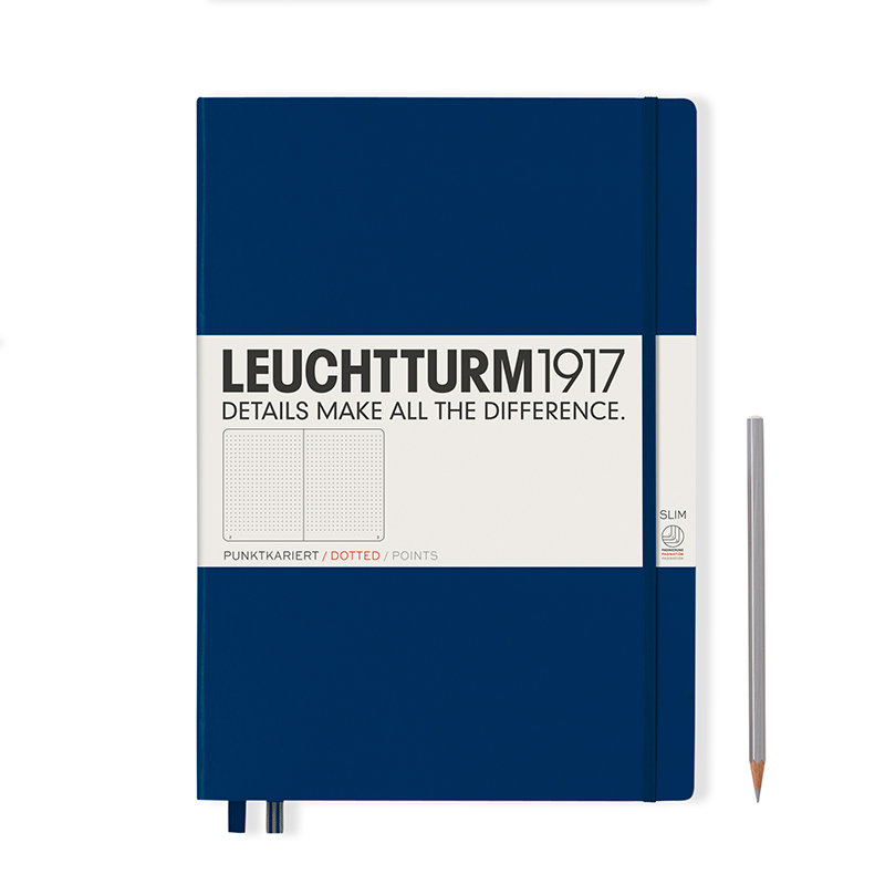 Leuchtturm Notizbuch Master Slim (A4+) Hardcover marineblau, dotted Leuchtturm Notizbuch Master Slim (A4+) Hardcover marineblau, dotted